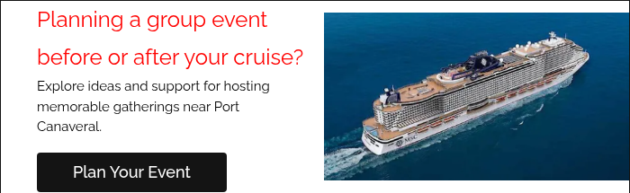 Planning a group event before or after your cruise? Explore ideas and support for hosting memorable gatherings near Port Canaveral. &nbsp;