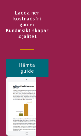 Ladda ner kostnadsfri guide: Kundinsikt skapar lojalitet Hämta guide <http://info.stretch.se/se-guide-kundinsikt-skapar-lojalitet>