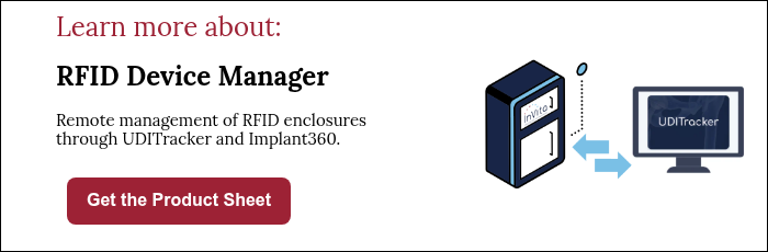 Learn more about: &nbsp; RFID Device Manager &nbsp; Remote management of RFID enclosures through UDITracker and Implant360. &nbsp;