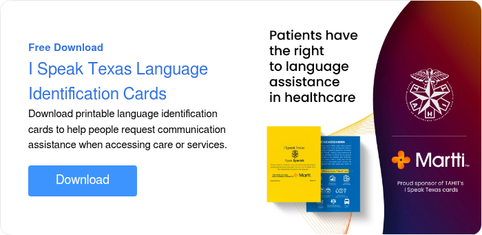 Free Download I Speak Texas Language Identification Cards Download printable language identification cards to help people request communication assistance when accessing care or services. &nbsp;