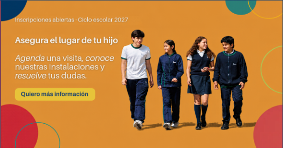 INSCRIPCIONES ABIERTAS CICLO ESCOLAR 2026 &nbsp; Somos mucho más que formación académica: idiomas, educación socioemocional, pensamiento crítico y acompañamiento para preparar a tu hijo para la vida. &nbsp;