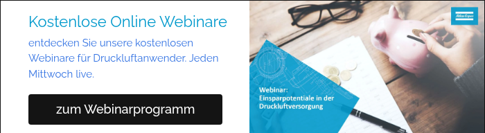 Kostenlose Online Webinare entdecken Sie unsere kostenlosen Webinare für Druckluftanwender. Jeden Mittwoch live.