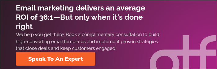 Email marketing delivers an average ROI of 36:1—But only when it's done right We help you get there. Book a complimentary consultation to build high-converting email templates and implement proven strategies that close deals and keep customers engaged.