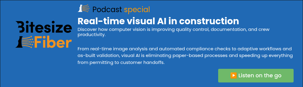 Podcast special Real-time visual AI in construction Discover how computer vision is improving quality control, documentation, and crew productivity.   From real-time image analysis and automated compliance checks to adaptive workflows and as-built validation, visual AI is eliminating paper-based processes and speeding up everything from permitting to customer handoffs.