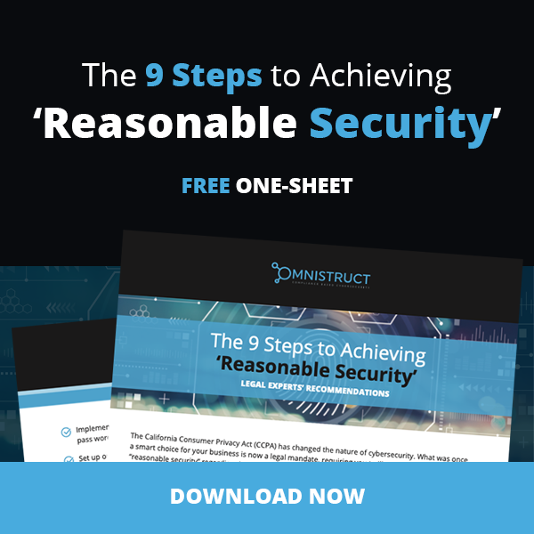 Free One-Sheet: The 9 Steps to Achieving 'Reasonable Security'