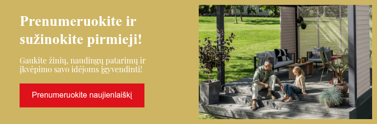 Prenumeruokite ir sužinokite pirmieji! &nbsp; Gaukite žinių, naudingų patarimų ir įkvėpimo savo idėjoms įgyvendinti!