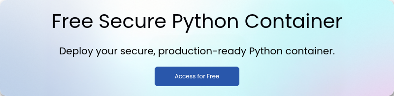Free Secure Python Container  