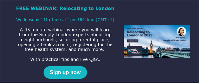 FREE WEBINAR: Relocating to London Wednesday 11th June at 1pm GMT +1
