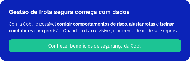Gestão de frota segura começa com dados   Com a Cobli, é possível corrigir comportamentos de risco, ajustar rotas e treinar condutores com precisão. Quando o risco é visível, o acidente deixa de ser surpresa.  
