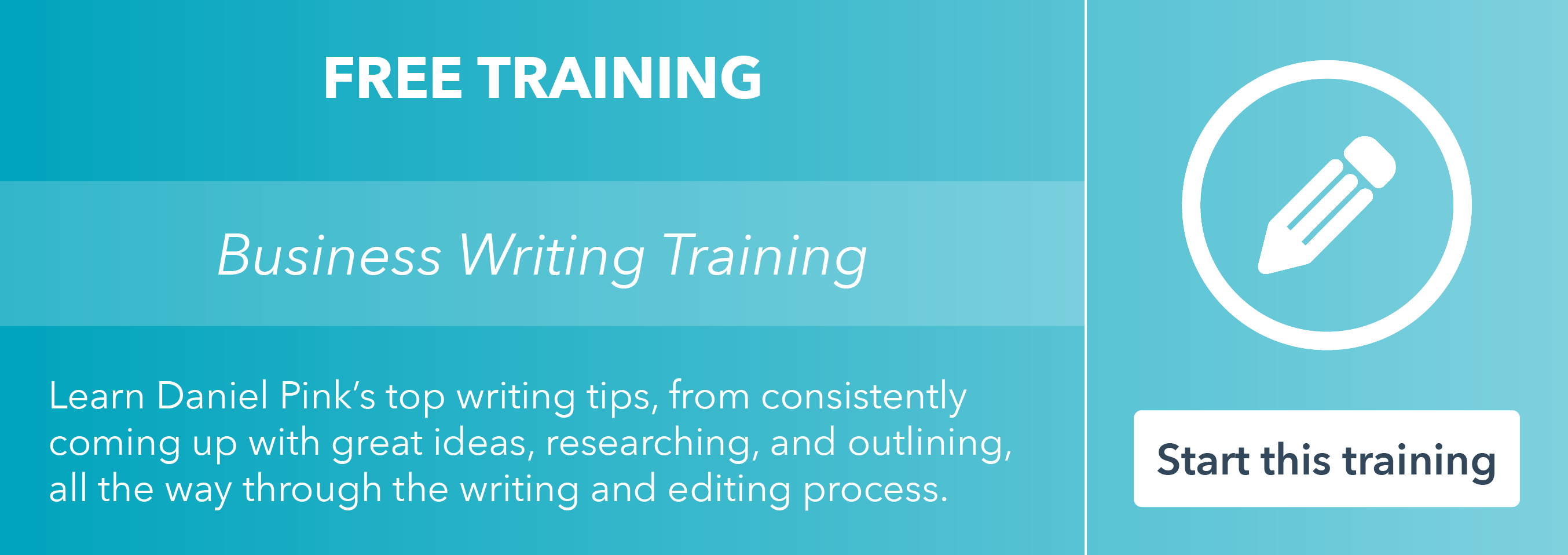 Take the free business writing training by HubSpot Academy!