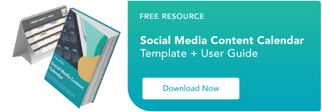 free social media content calendar template