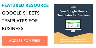 google sheets templates