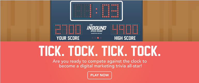 Play Inbound Speed Round, a marketing trivia game by HubSpot Academy.