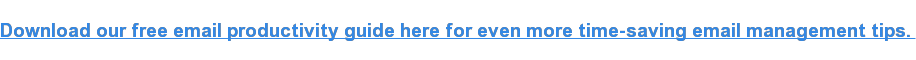 下载我们的免费电子邮件生产力指南，以获得更多节省时间的电子邮件管理技巧。 