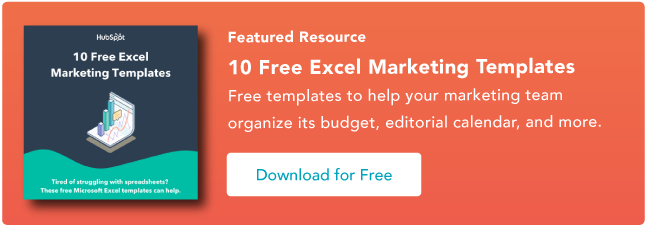 free excel templates for marketing