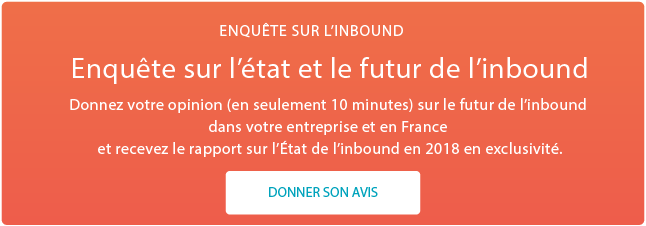 State of Inbound 2017 Enquête