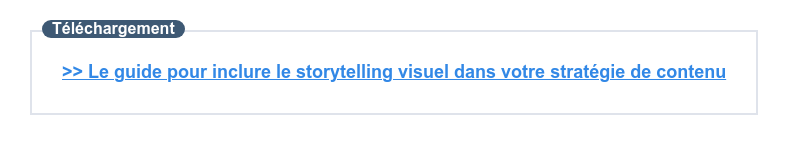 >> Téléchargement : Le guide pour inclure le storytelling visuel dans votre stratégie de contenu.