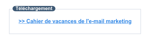 >> Téléchargement : Cahier de vacances de l'e-mail marketing