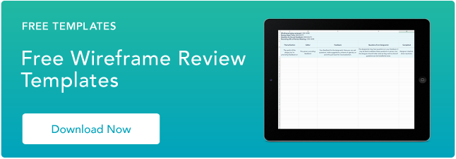 Wireframe Review Templates