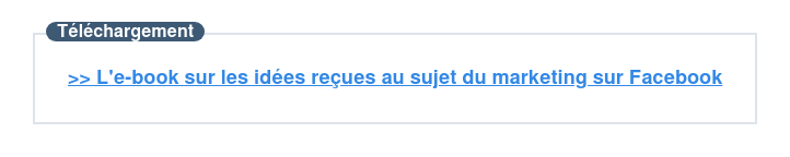 >> Téléchargez cet e-book sur les idées reçues au sujet du marketing sur Facebook