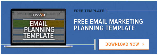 free email marketing planning template