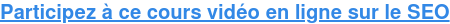 Participez à ce cours vidéo en ligne sur le SEO