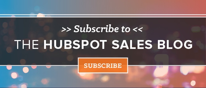 Subscribe to HubSpot's Sales Blog