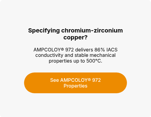 Specifying chromium-zirconium copper?