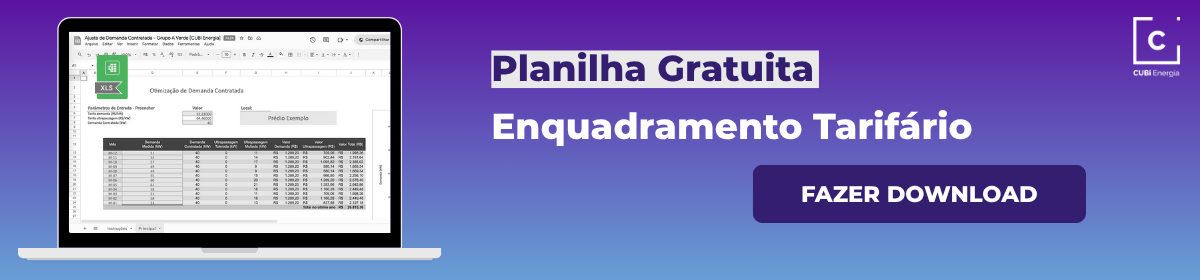 CTA - Planilha Enquadramento Tarif&aacute;rio