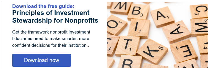Download the free guide: Principles of Investment Stewardship for Nonprofits &nbsp; Get the framework nonprofit investment fiduciaries need to make smarter, more confident decisions for their institution.. &nbsp;