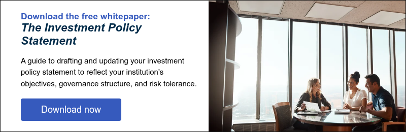 Download the free whitepaper: The Investment Policy Statement &nbsp; A guide to drafting and updating your investment policy statement to reflect your institution's objectives, governance structure, and risk tolerance. &nbsp;