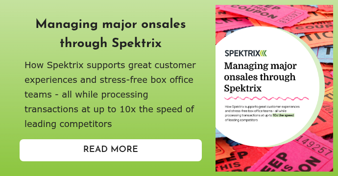 Managing major onsales through Spektrix