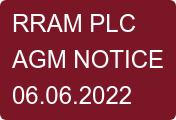RRAM PLC AGM NOTICE  06.06.2022