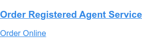 Order Registered Agent Service Order Online