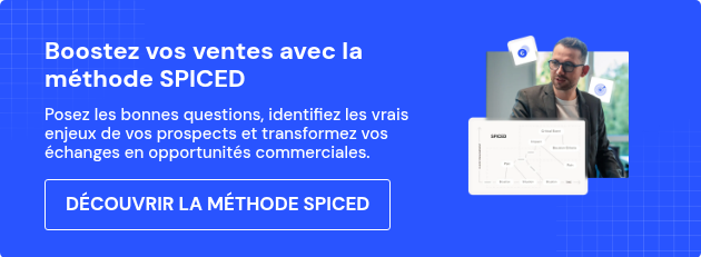 &nbsp; Boostez vos ventes avec la méthode SPICED &nbsp; Posez les bonnes questions, identifiez les vrais enjeux de vos prospects et transformez vos échanges en opportunités commerciales.
