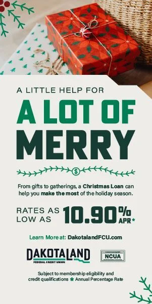Christmas Gift flyer with wrapped gifts image rates as low as 10.90%apr