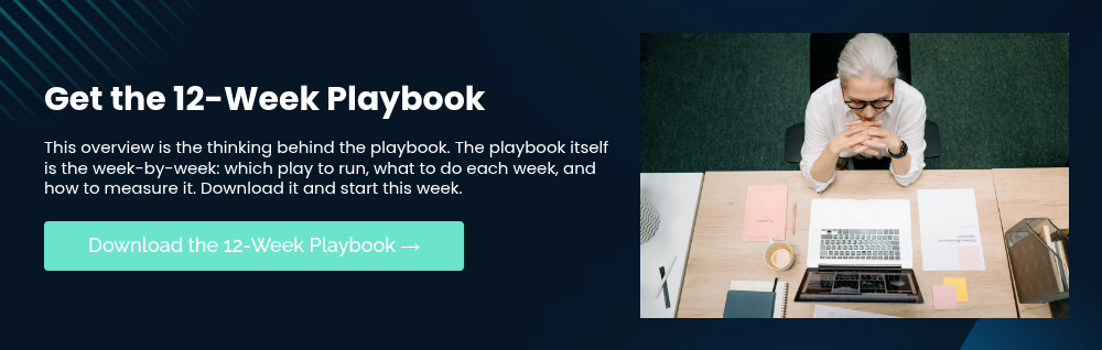 Get the 12-Week Playbook &nbsp; This overview is the thinking behind the playbook. The playbook itself is the week-by-week: which play to run, what to do each week, and how to measure it. Download it and start this week.