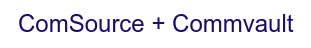 ComSource + Commvault