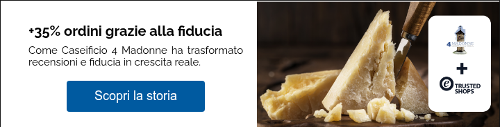 +35% ordini grazie alla fiducia Come Caseificio 4 Madonne ha trasformato recensioni e fiducia in crescita reale. &nbsp;