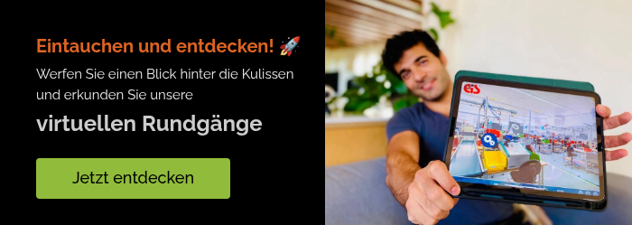 Eintauchen und entdecken! 🚀 Werfen Sie einen Blick hinter die Kulissen und erkunden Sie unsere virtuellen Rundgänge