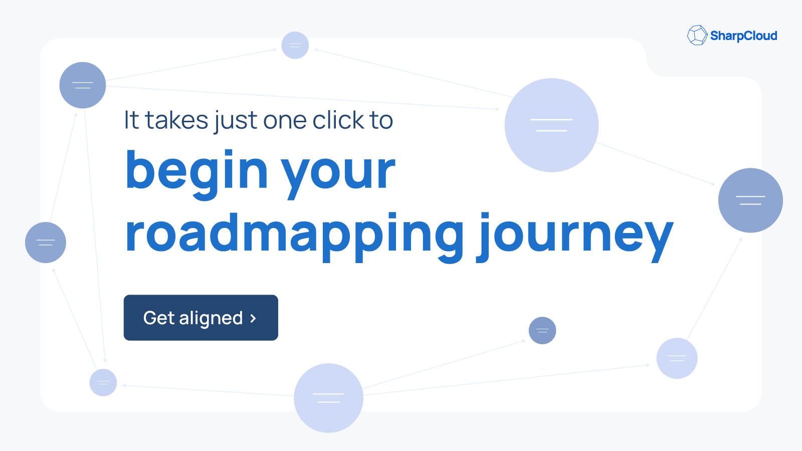 It takes just one click to begin your roadmapping journey. Get aligned >