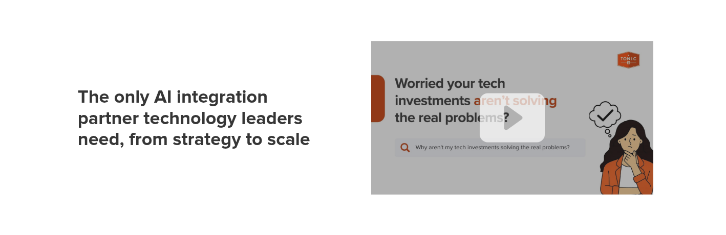 The only AI integration partner technology leaders need, from strategy to scale