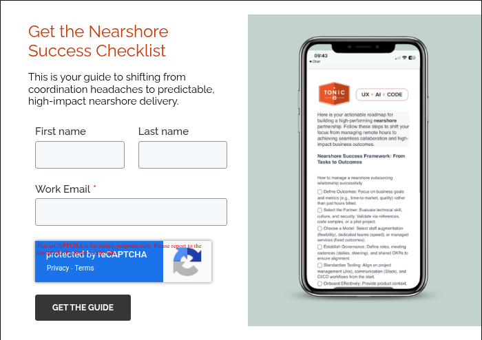 Get the Nearshore Success Checklist &nbsp; This is your guide to shifting from coordination headaches to predictable, high-impact nearshore delivery. &nbsp;