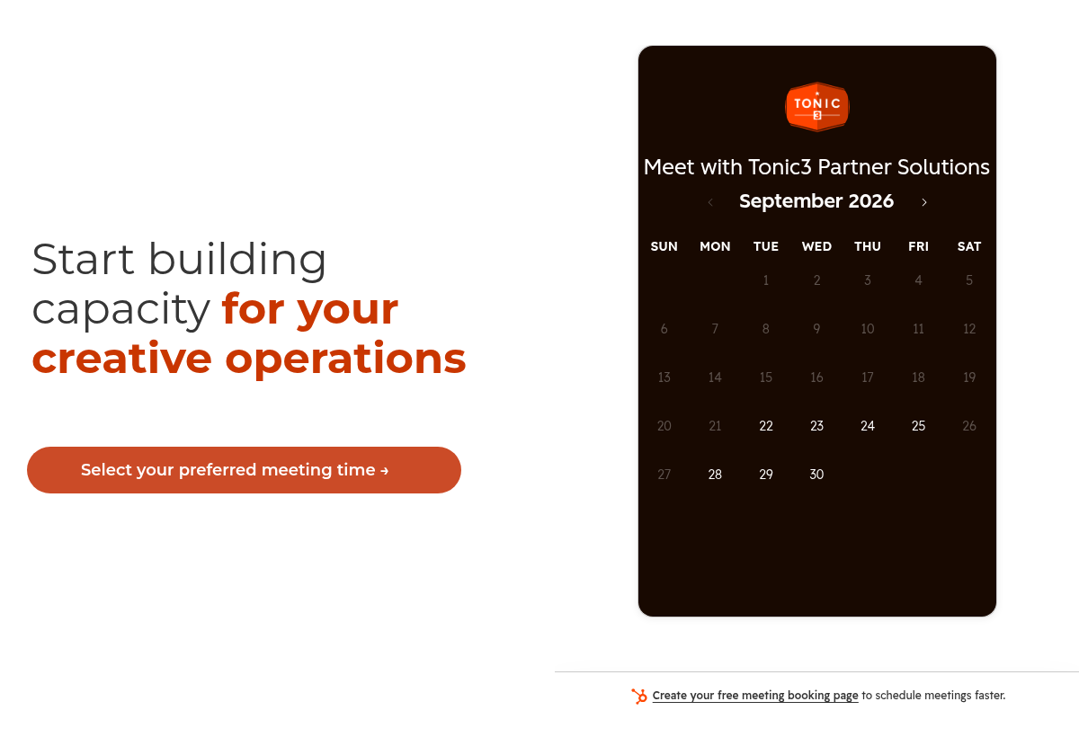 Start building capacity for your creative operations