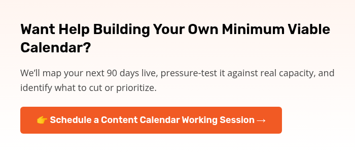 Want Help Building Your Own Minimum Viable Calendar?