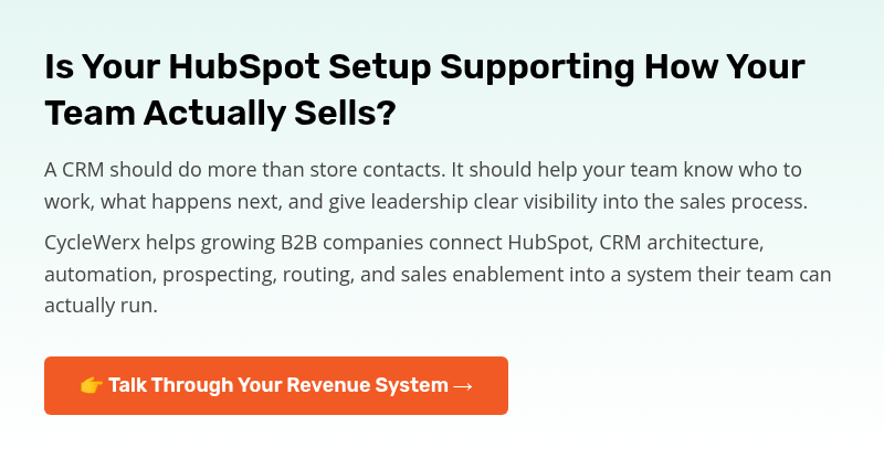 Is Your HubSpot Setup Supporting How Your Team Actually Sells?