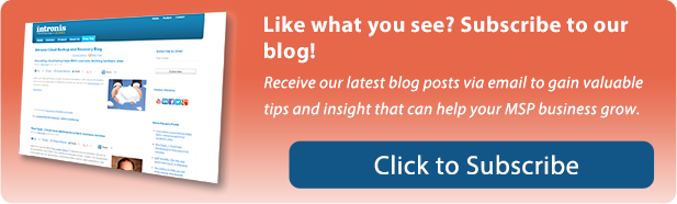 Subscribe to the Intronis Cloud Backup and Recovery blog