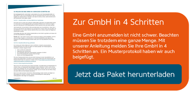 GmbH anmelden in 4 Schritten