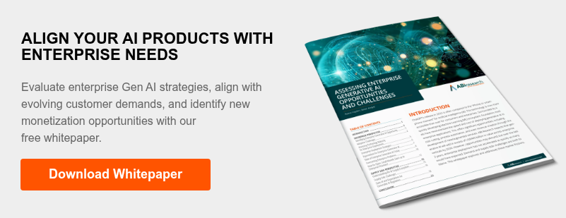 ALIGN YOUR AI PRODUCTS WITH ENTERPRISE NEEDS   Evaluate enterprise Gen AI strategies, align with evolving customer demands, and identify new monetization opportunities with our free whitepaper.  