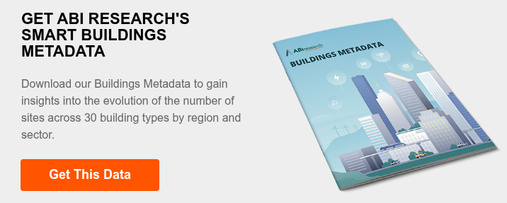 GET ABI RESEARCH'S SMART BUILDINGS METADATA   Download our Buildings Metadata to gain insights into the evolution of the number of sites across 30 building types by region and sector.  
